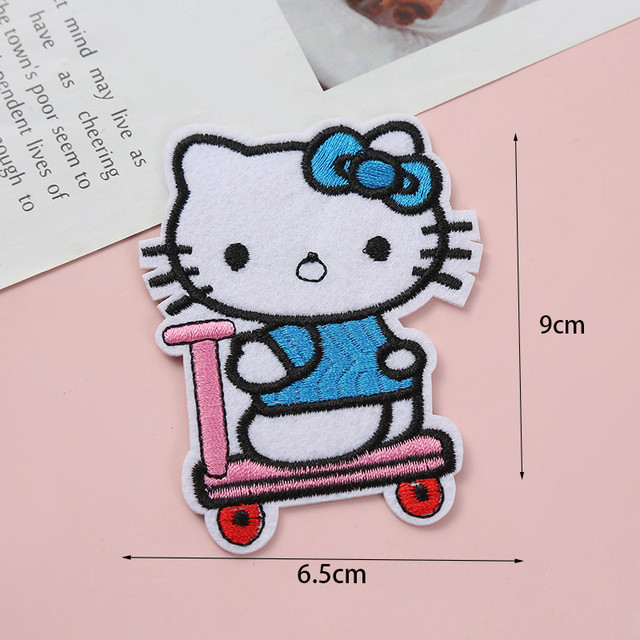 Hello Kitty Embroidery Patches Kids Tranfer Sticker for Cloth Iron